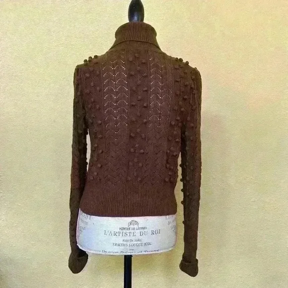 Tularosa Chocolate “Achilles” Cropped Turtleneck Sweater Large New Without Tags! - Picture 6 of 9